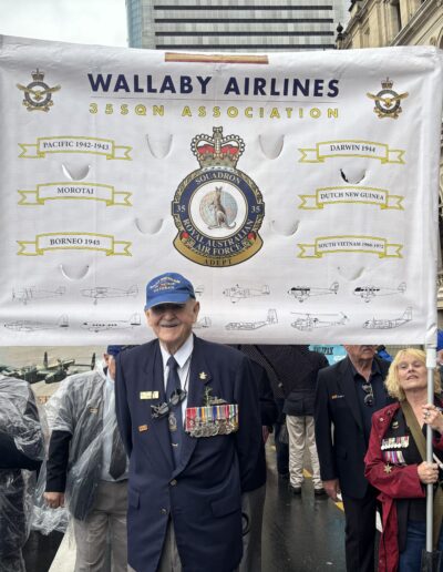 John leading Wallaby Airlines 35 Squadron Association